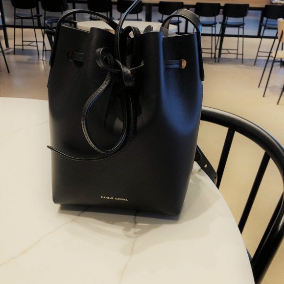 SOLD! Mansur Gavriel Mini Mini Bucket Bag in Black - Picture 1 of 1